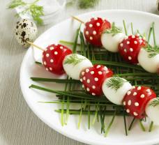 Muchomůrkové špízy pro ty nejmenší