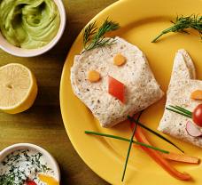 Usměvavý zeleninový wrap